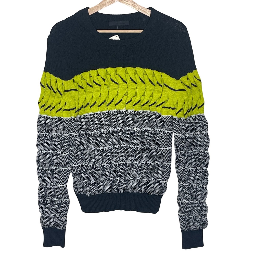 RARE ARCHIVE ALEXANDER WANG FALL 2014   MOCK NECK 3D BUBBLE KNIT SWEATER NWT